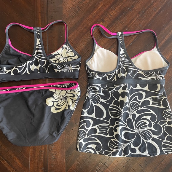Athleta 3 Piece Swimsuit- Reversible! - Picture 2 of 7